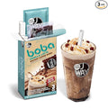 J WAY Instant Vanilla Latte Coffee Kit with Authentic Brown Sugar Tapioca Boba, Ready in Under One Minute, Paper Straws Included - 3 Servings