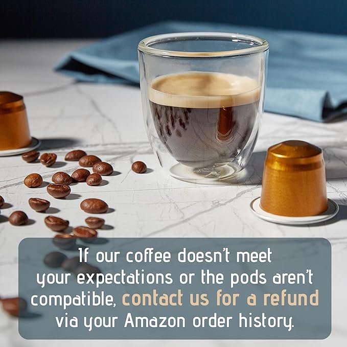 Artuzzi 60ct - Coffee Pods I Compatible with Nespresso Original Machines | Espresso Ristretto Lungo Coffee Capsules | Espresso Variety Pack I Aluminum & Recyclable