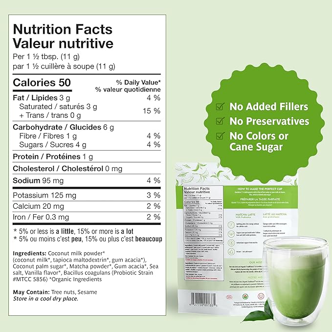Organic Traditions Matcha Latte Green Tea Powder | Premium Authentic Japanese Matcha | Sourced in Japan | 150g/5.3oz Bag
