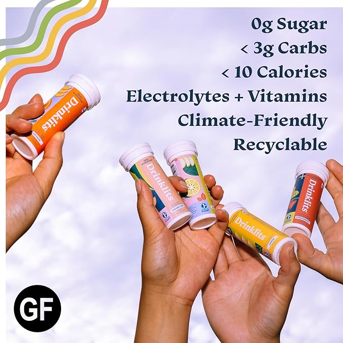 Drinklits Flavor Sampler Pack – 5 Flavors, 50 Total Servings – Electrolyte Hydration Tablets