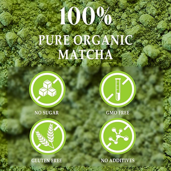 ETANATURE Premium Ceremonial Grade Matcha Powder - Matcha Green Tea Powder for Metabolism, Brain and Sleep - JAS Certified Matcha Grade from Japan Kagoshima Farms 60 Servings - Ceremonial Tea 60g