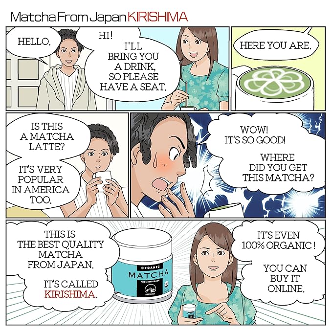 Kirishima Kagoshima Matcha, Organic Green Tea Powder, Ceremonial Grade, Teahouse Edition Premium First Harvest, Japanese origin (1.06 Ounce Tin)