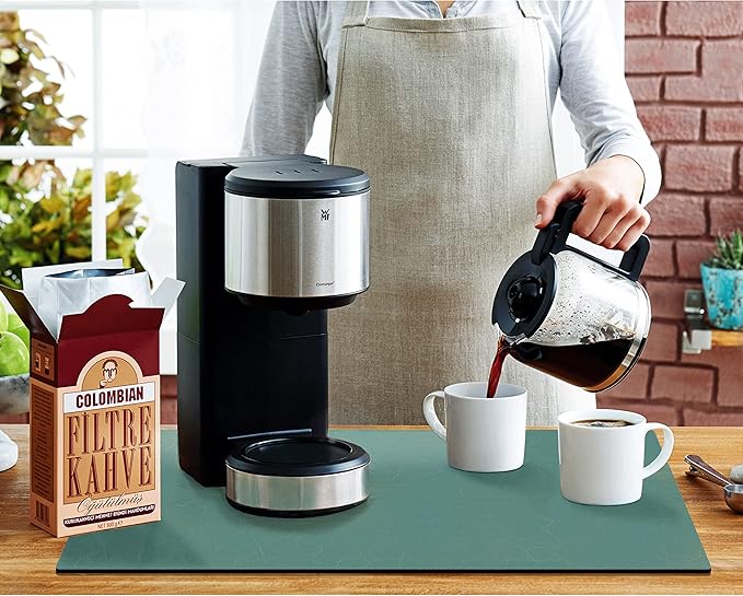 GOLENER Coffee Maker Mat For Countertops, Absorbent, Washable, Reversible Microfiber Dish Drying Mat For Kitchen Accessories, Under Small Appliance Mats