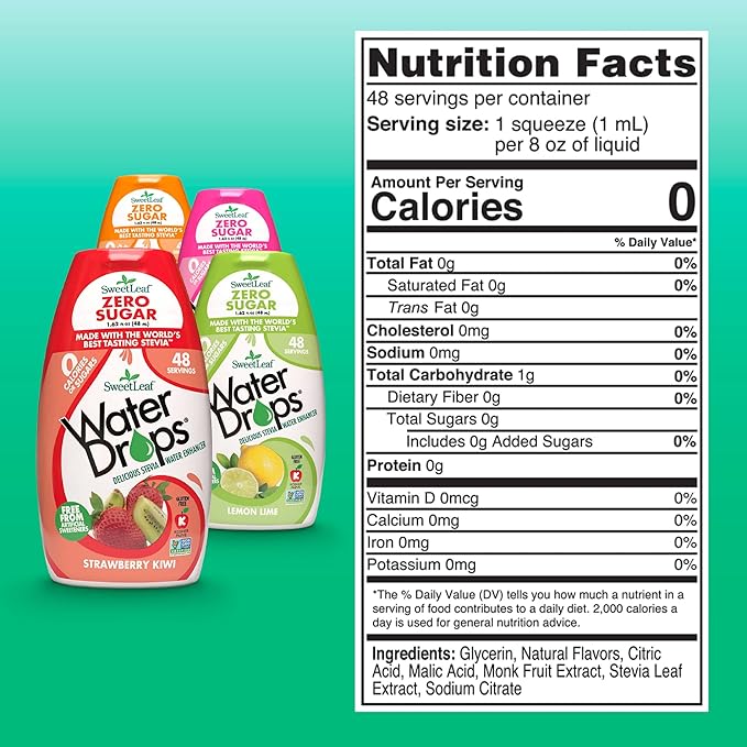 SweetLeaf Water Flavoring Drops - Stevia Water Enhancer, Sugar Free, Zero Calorie Water Additive for Flavor, Contains Monk Fruit Extract, Gluten Free, Keto Friendly - 1.62 Fl Oz (Variety Pack of 4)