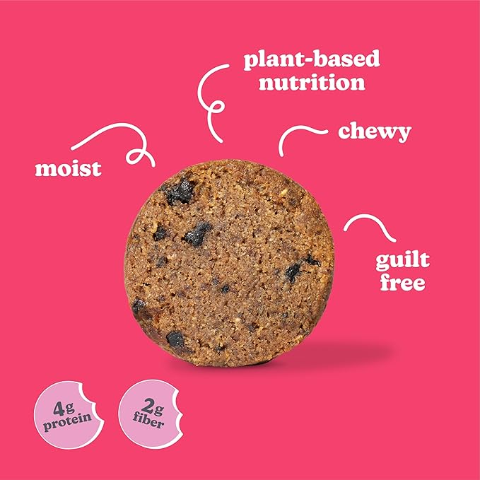 Love + Chew Superfood Soft Baked MINI Cookies, Cherry Almond Flavor, Plant Based Cookie Made With Chia Seeds, Almonds & Cherries for Kids and Adults, Vegan Snacks, Gluten Free, Paleo, Non GMO, 80 Pack