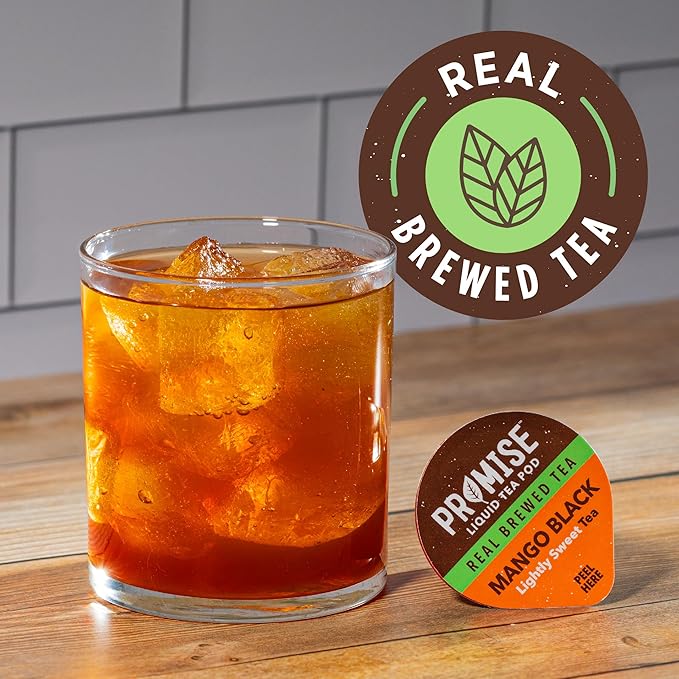 Promise Tea by Java House - Cold-Brewed Tea Concentrate Pods - Ethically Sourced - Mango Black Lightly Sweet Tea - Pack of 48