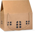 Boxes Craftory Set of 5 House Shaped Gift Boxes (12.99 x 9.84 x 7.48 inch) - Mansion Boxes Ideal for Home Gifts, House Interior Decorations and Bakery Boxes with Window | Havana