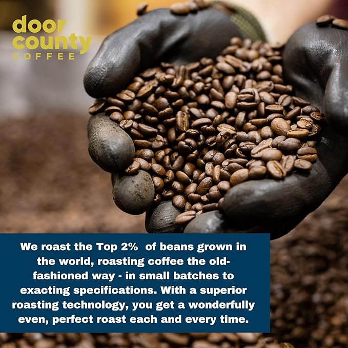 Door County Coffee Brownie Batter Ready to Drink Canned Cold Brew - 8oz - 6 Pack - Cold Pressed Coffee, 5 Calories, Bold & Rich, Flavorful, 145mg Natural Caffeine