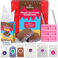 Baketivity Classic Ice Cream Sandwiches Kids Baking Kit - Cooking Kit for Kids with Premeasured Ingredients STEM Recipe Book and Lessons - Great Gift for Girls and Boys Ages 6-12