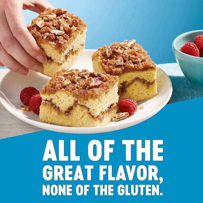 Krusteaz Gluten Free Baking Mix, Cinnamon Swirl Crumb Cake & Muffin Mix, Gluten Free with No Artificial Flavors, Colors or Preservatives, 20 Ounce (Pack of 2)