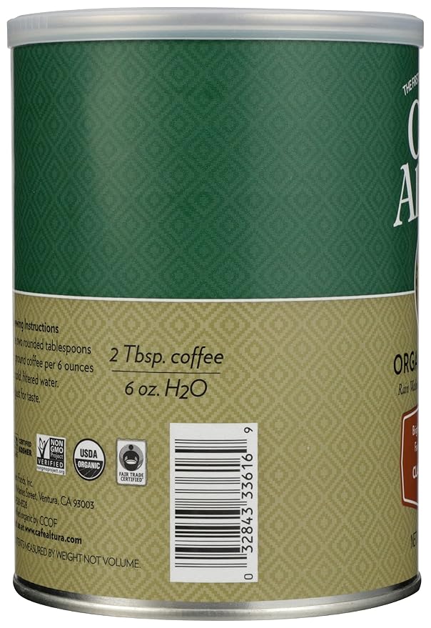 Cafe Altura Ground Organic Coffee, Fair Trade Classic Roast, 12 oz Can