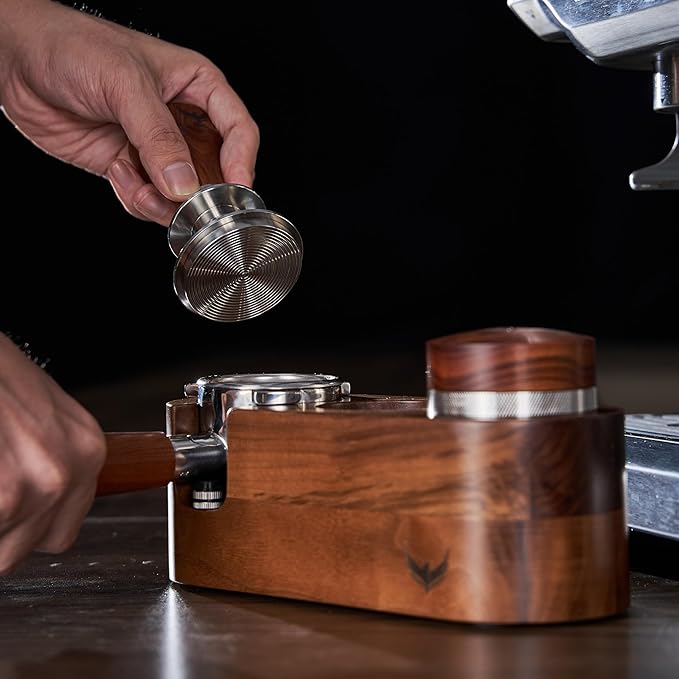 54mm Espresso Tamper Kit for Breville Machines Includes Tamping Station, Bottomless Portafilter, Spring Tamper, Distribution Tool and WDT Distributor