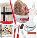 Complete Sourdough Starter Kit with 34oz Glass Jar, Digital Scale, 2 Banneton Baskets & Essential Tools | All-in-One Sourdough Bread Baking Supplies for Beginners & Pros