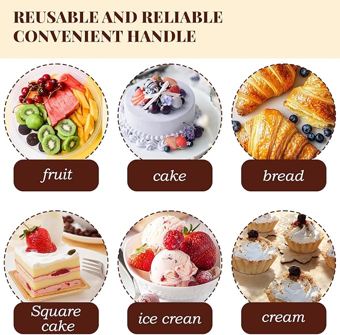 11 Inch Glass Cake Dome Cover for Cake Stand - Clear Cake Cover with Glass Dome Lid for Display & Protection, Suitable for Kitchen, Birthday, and Wedding Food Displays