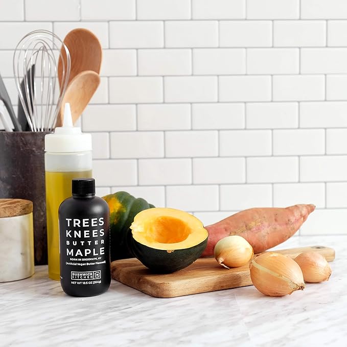 Trees Knees Butter Maple Syrup, Grade-A Organic Maple Syrup Infused with Savory Sea Salt, Vegan, Gluten Free & Made in the USA, Pure & All Natural, 11.5oz