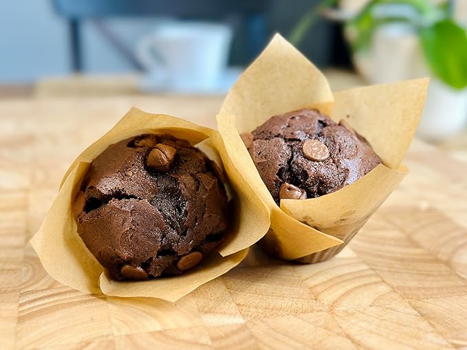 Molibake Chocolate Muffin Mix - Pack of 2 – Premium Chocolate Muffin Baking Mix with Cocoa Powder and Real Chips for Home Oven and Maker – 14 oz – Easy-to-Use Mix for Fluffy, Bakery-Style Homemade