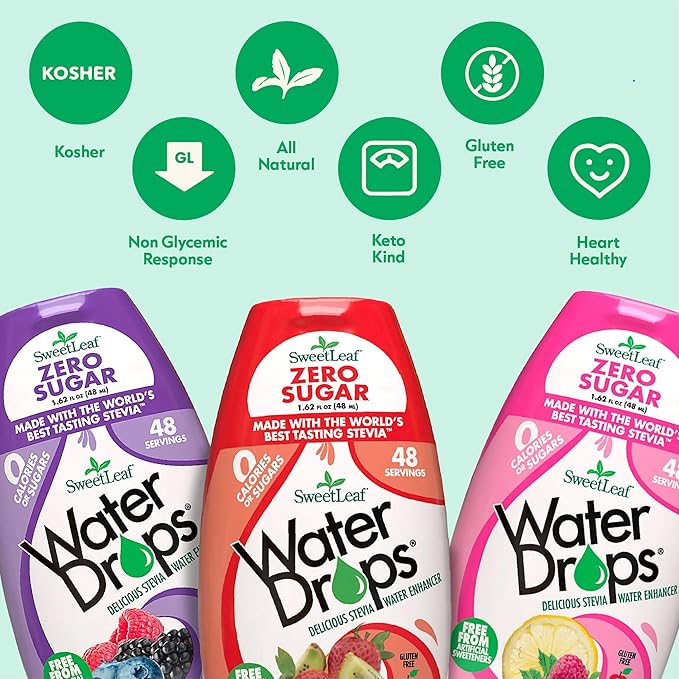 Sweetleaf Water Drops 1.62 fl.oz. Strawberry Kiwi (2 pack)