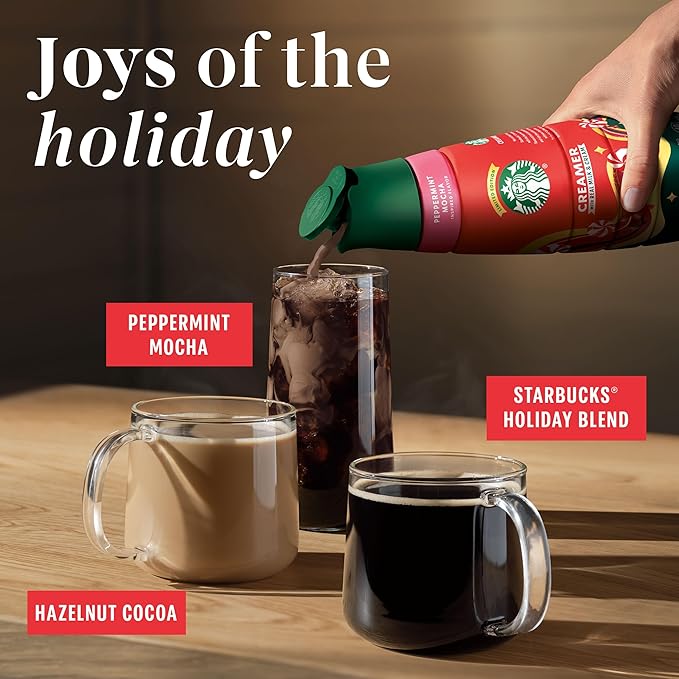 Starbucks Ground Coffee, Peppermint Mocha Flavored Coffee, 100% Arabica, Holiday 1 Bag (17 oz)