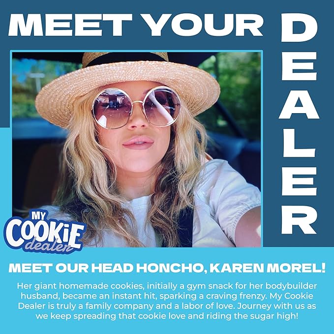 My Cookie Dealer Protein Cookies, Milk & Cookies (2.2oz, Pack of 6) - 15g Protein per Cookie - Individually Wrapped Workout Snacks for On-The-Go Travel