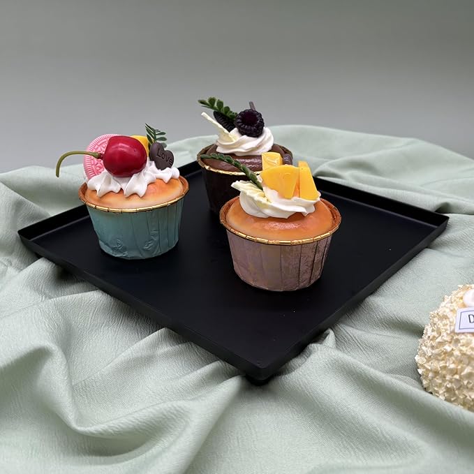 Set of 7 Black Cake Stands Metal Dessert Display Holder Round 3 Tier Cupcake Stand Serving Tray Platter Cake Pedestal Stand for Party Weddings Birthday Baby Showers Anniversary