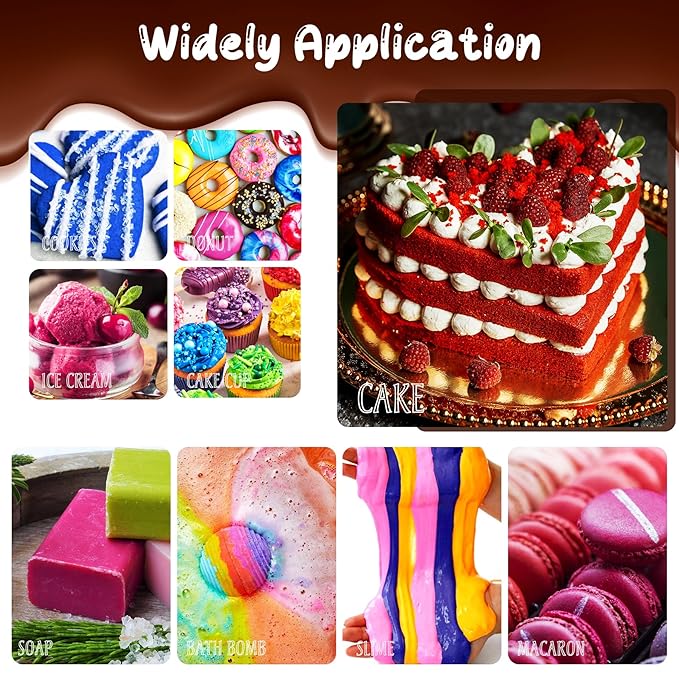 Food Coloring Gel Set - 22Vibrant Color Gel Food Coloring for Cake Decorating, Baking, Easter Egg, Icing - Tasteless Food Color Dye for Fondant, Cooking, Slime, Airbrush - 0.2 Fl. oz (6 ml)/Bottles