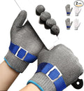 Schwer SlicePro ANSI A9 Cut Resistant Glove PR1707, Food Grade Stainless Steel Wire Metal Gloves, Cutting Gloves for Kitchen, Meat Cutting, Oyster Shucking, Fish Fillet, Non-PFAS（M, 2 PCS）