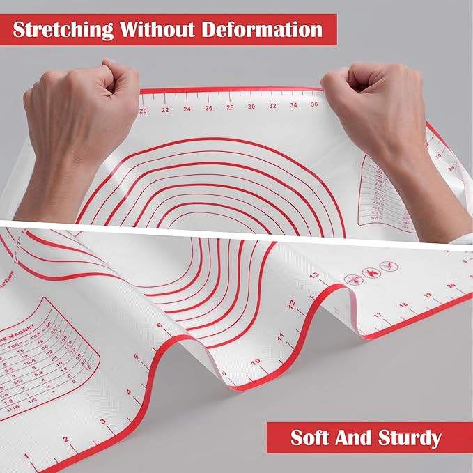 BlueBark 1 PCS - 24"L x 16"W Non-stick Silicone Baking Mat for Pastry & Dough, Sourdough Bread Making Tools, Kitchen Counter, Cooking Enthusiasts