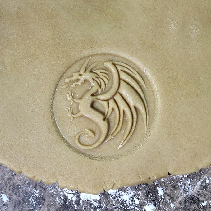 Wood Cookie Stamp, 2.5 Inch (Dragon CS-009)