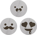 53.5mm Espresso Puck Screen 3-Pack, Lower Shower Screen, Metal Coffee Reusable Filter for 54mm Espresso Portafilter Basket, 1.7 Thickness(Cute Face)