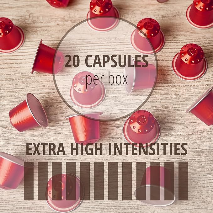 60ct Dark Roast Variety Espresso Pods Compatible with Nespresso Original Machine I Aluminum Capsules - Intensity 10-12 I Ristretto Espresso Lungo