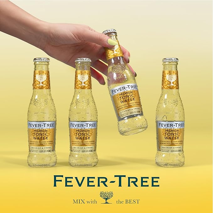 Fever-Tree Premium Tonic Water, Indian, 163.2 Fl Oz (Pack of 24)
