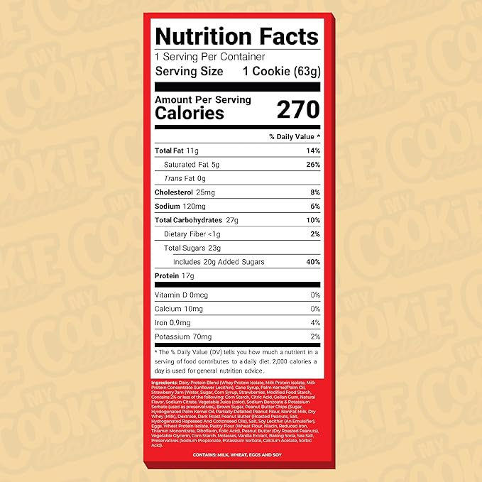 My Cookie Dealer Protein Cookies, Peanut Butter & Jelly (2.2oz, Pack of 12) - 17g Protein per Cookie - Individually Wrapped Workout Snacks for On-The-Go Travel
