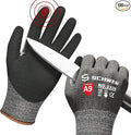 Schwer ProGuard Highest Level Cut Resistant Work Gloves PR3326 for Extreme Protection，ANSI A9 Cut Gloves with Reinforced Thumb, Non Slip, Non PFAS, Durable, Touch-screen, Black 120 Pairs, M