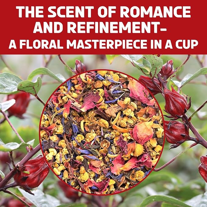 BREWIX, Hibiscus Rose Herbal Loose Tea (50+ Cups) | 100% Natural, Handmade, Pure from Hibiscus Flowers | Hibiscus with Rose Petals, Chamomile and Exotic Spices | Supports Everyday Wellness, Digestion and Cardiovascular System | Rich in Antioxidants & S...
