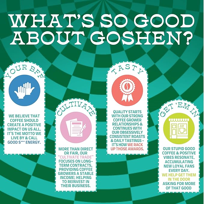 Goshen Coffee Roasters Whole Bean Black Dog Espresso Blend | Dark Roast, Espresso or Brewed | Award-Winning, Natural and Washed | Roasted Nuts, Molasses, Dark Cocoa Flavors | 5 lb Bag