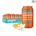 Spindrift "Orange Cream Float" Orange Vanilla Soda Made with Real Squeezed Fruit 12 Pack Case