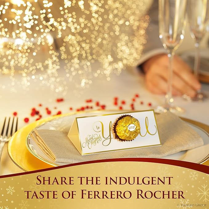 Ferrero Rocher, 24 Count, Premium Milk Chocolate Hazelnut, Chocolates for Gifting, 10.6 oz