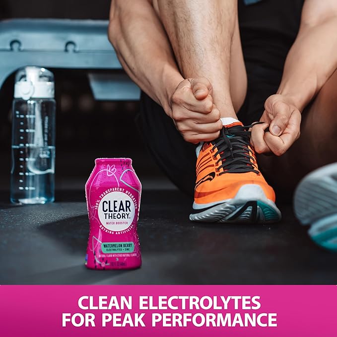 Clear Theory Water Flavoring Drops with Electrolytes – Electrolyte Drink Mix, [Watermelon Berry] Water Enhancer for Kids & Adults, Sugar-Free, Vegan, Gluten-Free, 2-Pack (1.62 fl oz Bottles)