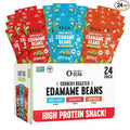 The Only Bean Crunchy Roasted Edamame - Healthy Snacks for Adults and Kids (Variety Pack), Low Carb Keto Snack Food, Vegan Gluten Free High Protein Snacks (11g), Office Snack, 0.9oz 24 pack
