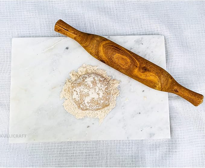 KC KULLICRAFT 8×12 White Marble Cheese & Charcuterie Serving Board – Natural Marble Cutting Board & Pastry Slab with Non‑Slip Feet – Premium Stone Kitchen Tray Gift.