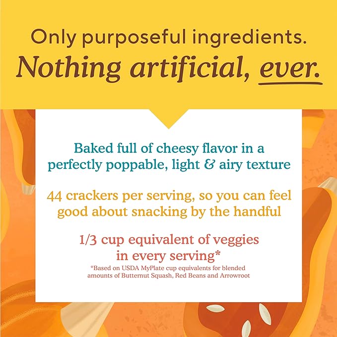 Simple Mills Pop Mmms Cheddar Baked Snack Crackers, Gluten Free, 4 Ounce (Pack of 3)