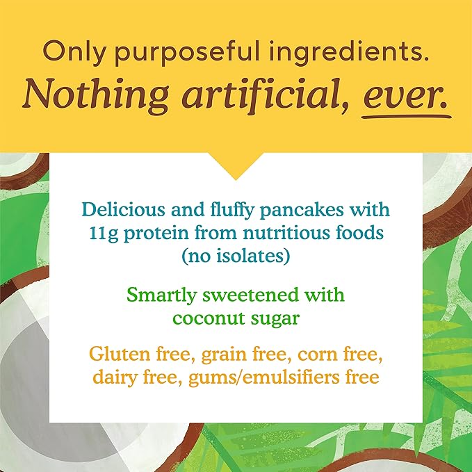 Simple Mills Just Add Water Almond Flour Pancake Mix, Original Protein - Gluten Free, Plant Based, Paleo Friendly, Breakfast, 10.4 Ounce (Pack of 3)