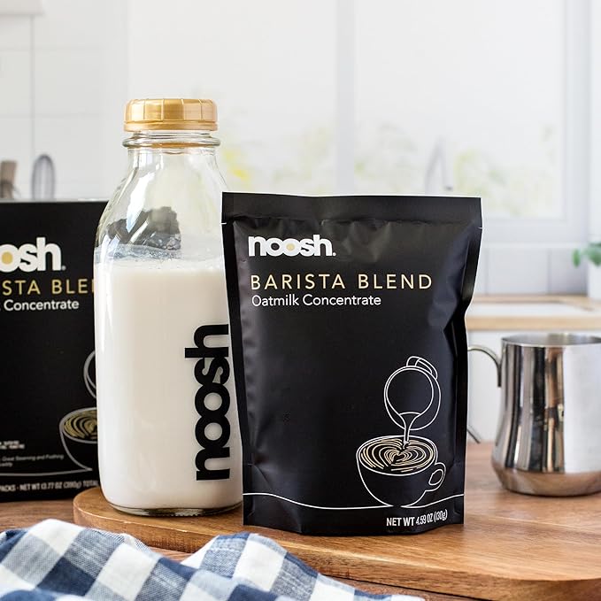NOOSH Oatmilk Concentrate - Oat Milk Powder - Each Pack Makes 1qt - Great for Foaming and Steaming - Perfect for Hot or Cold Beverages – 4.59oz (3 Pack)