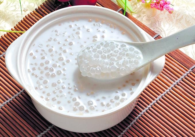 Small Tapioca Boba Pearls (Sago Balls) from Cassava - Create Chewy Perfection in Taiwanese Bubble Boba Milk Tea, Tapioca Pudding, Desserts, and More - Translucent & Flavor-Absorbent - Ideal for Soup or Sauce Thickening - Gluten-Free, Vegan-Friendly & I...