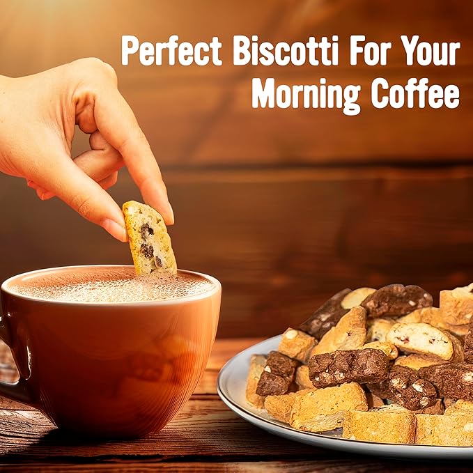 Cooper Street Twice Baked Biscotti Cookies Variety Pack - 1.25 Pounds Per Bag (4 Pack) - Gourmet Cookies Ideal With Coffee Or Tea | Peanut and Dairy Free Low Sodium Breakfast or On-The-Go Snack