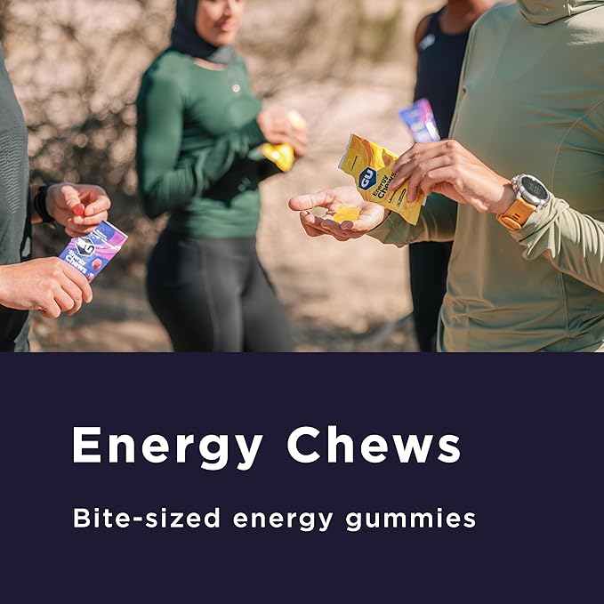 GU Energy Chews, Lemonade Energy Gummies with Electrolytes, Dairy-Free, On-The-Go Energy for Any Workout, 12 Bags (24 Servings Total)