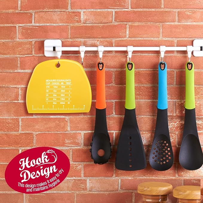 Teenitor 2 Pieces Dough Scraper, Dough Cutter Bench Scraper, Dough Scrapers Multipurpose Food Scrapers for Dough, Cake, Bread Yellow and Green