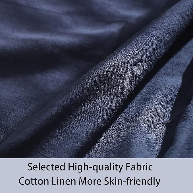 Soft Cotton Linen Apron for Women - Non-tie Cross Back Apron with Pockets, Great for Florist and Kitchen
