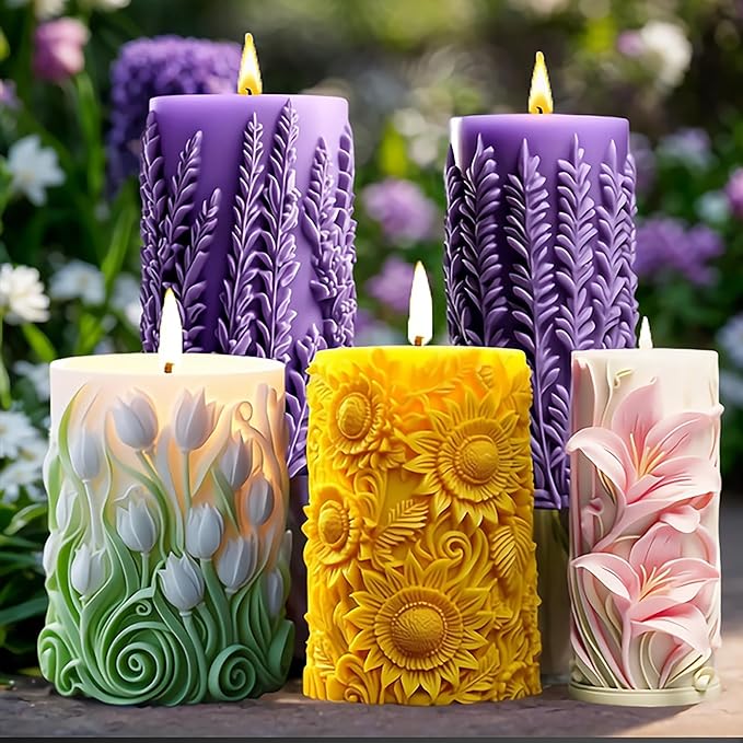 Rose Ball Candle Round Flower Peony Resin Mold - Resin Casting Silicone Molds for Home Decor & Candle Making Wave Spiral Mold
