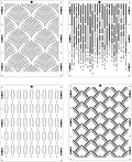 4Pcs Lace Wedding Tiers Pattern Birthday Cake Background Stencil Template - Baking Mesh Seamless Harvest Cake Stencil (XTall A)